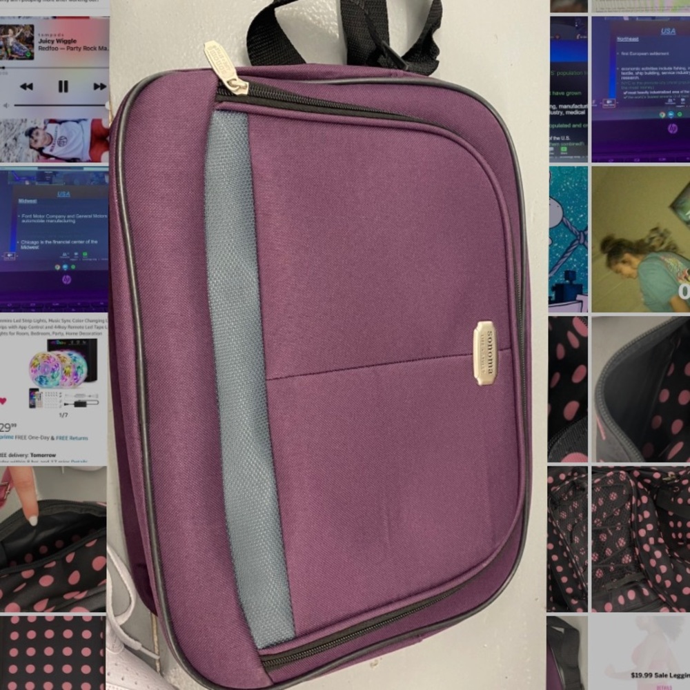 Eggplant/Deep purple Sonoma Travel shoulder bag